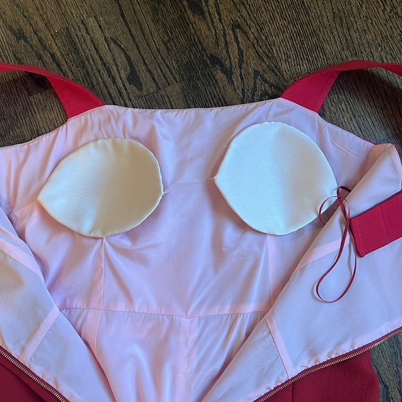 Authentic Dolce & Gabbana wool Knee-Length pink and red color block dress - Picture 6 of 6